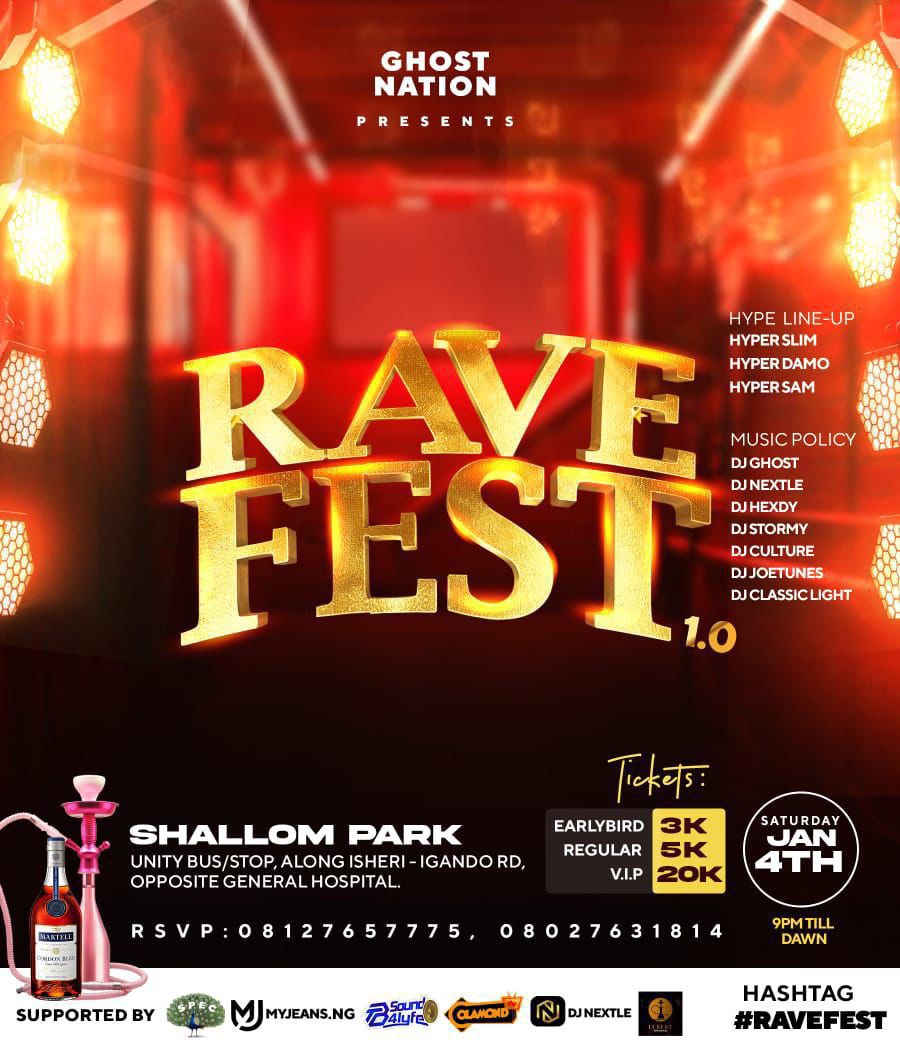 RAVEFEST MAIDEN EDITION SET TO HOLD 4TH JANUARY 2025 LIVE AT SHALLOM PARK