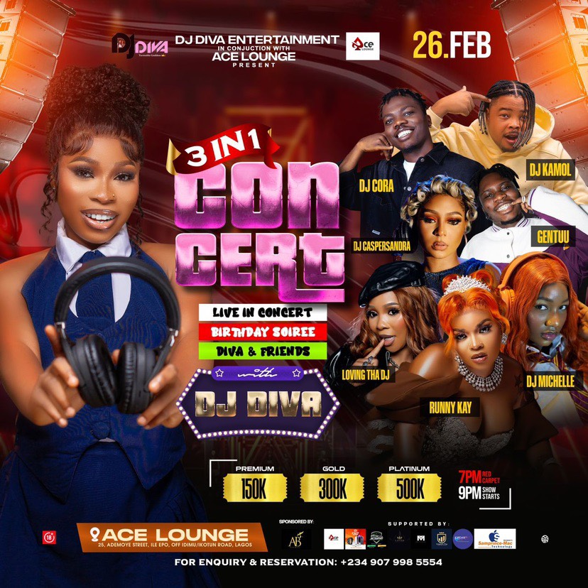 Dj Kamol, Dj Cora , Dj CasperSandra , Dj Michelle,Gentuu & More Celebrities To Headline DJ Diva’s 3 In 1 Concert 2025