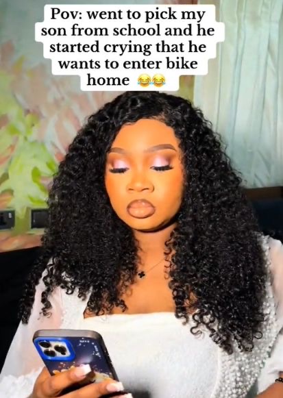 “Boy Rejects Mum’s Car, Cries for Bike Ride—Reactions Trail Viral Video”